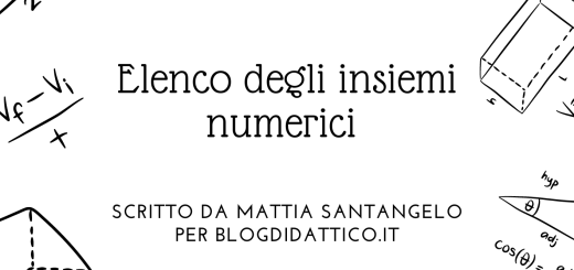 Elenco degli insiemi numerici