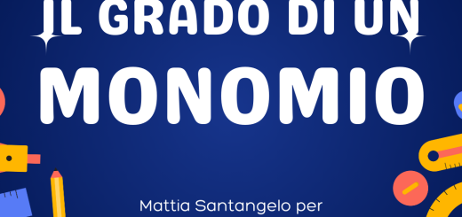 Il grado di un monomio