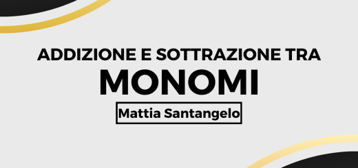 Addizione e sottrazione tra monomi