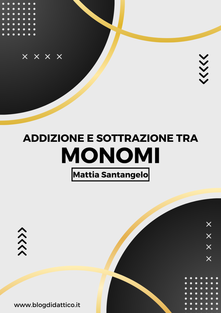 Addizione e sottrazione tra monomi